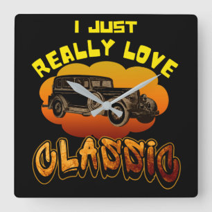 Relógio Quadrado eu realmente amo clássico 