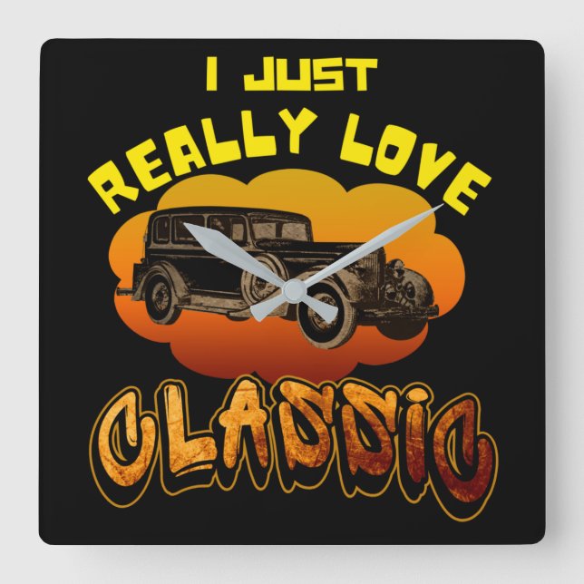 Relógio Quadrado eu realmente amo clássico  (Frente)