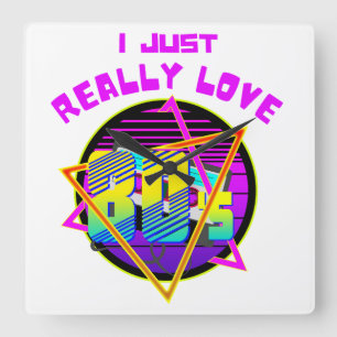 RELÓGIO QUADRADO EU SIMPLESMENTE AMO OS ANOS 80