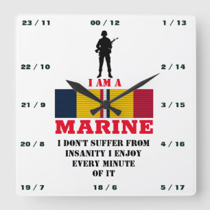 RELÓGIO QUADRADO EU SOU A-MARINE