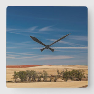 Relógio Quadrado EUA, Dakota do Sul, Murdo, Paisagem de Pradaria