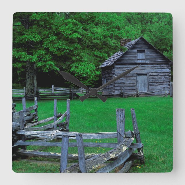 Relógio Quadrado EUA, Virginia, Blue Ridge Parkway, The Puckett (Frente)