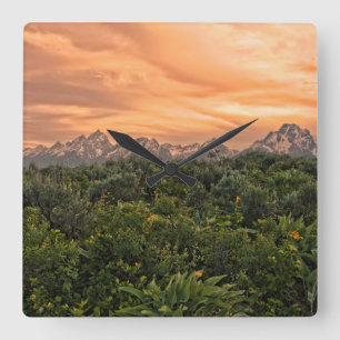 Relógio Quadrado EUA, Wyoming, Grand Teton National Park 1