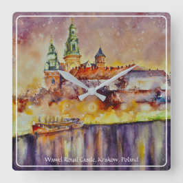 Relógio Quadrado EVE Painted Wawel, Krakow, Polônia
