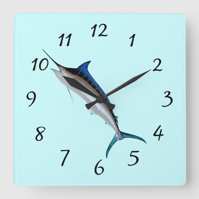 Relógio Quadrado Excelente Blue Marlin (Frente)