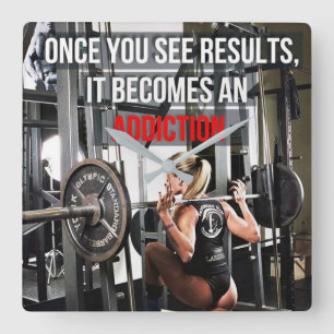 Relógio Quadrado Exercício inspirador