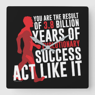 Relógio Quadrado Êxito Evolutivo