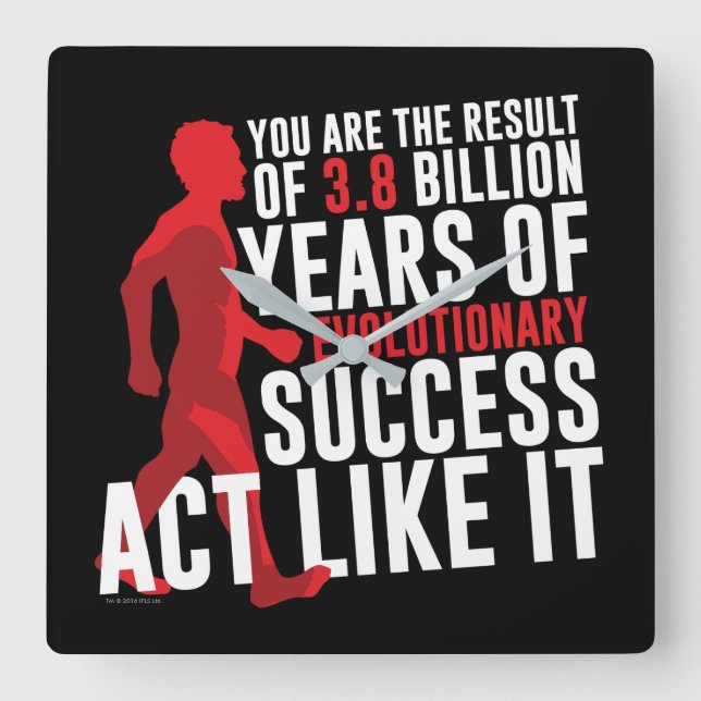 Relógio Quadrado Êxito Evolutivo (Frente)