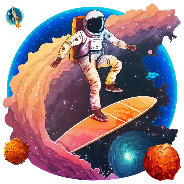 Relógio Quadrado Explorando o Espaço (Exploring Space, Enriching Life)