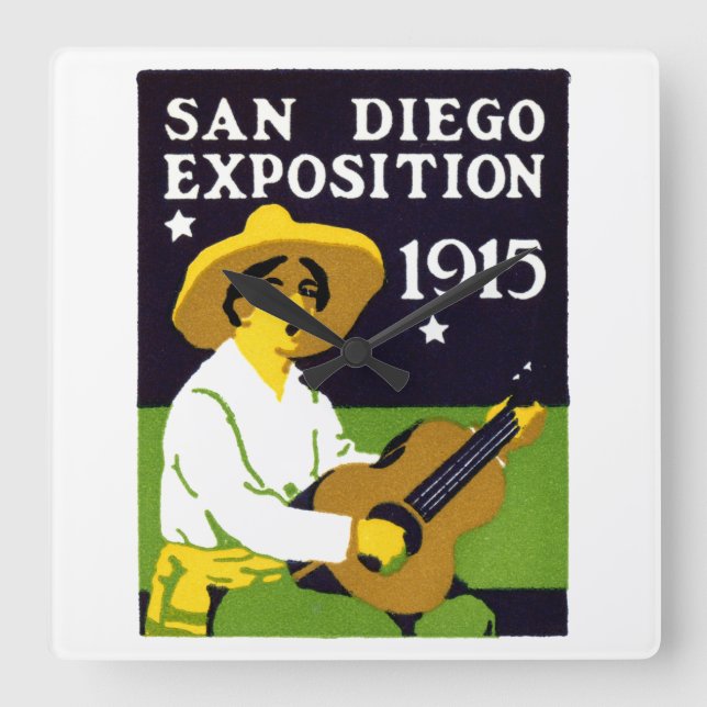 Relógio Quadrado Exposição San Diego 1915 (Frente)
