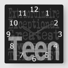 Relógio Quadrado Extraordinaire adolescente