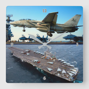 RELÓGIO QUADRADO F-14 TOMCAT