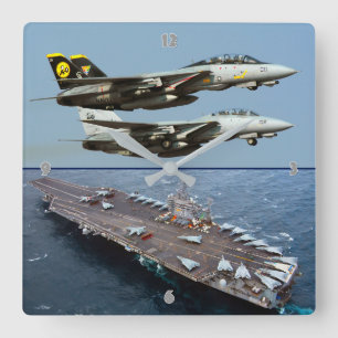 RELÓGIO QUADRADO F-14 TOMCAT