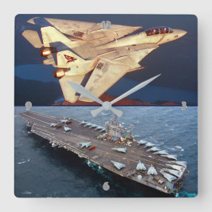 RELÓGIO QUADRADO F-14 TOMCAT