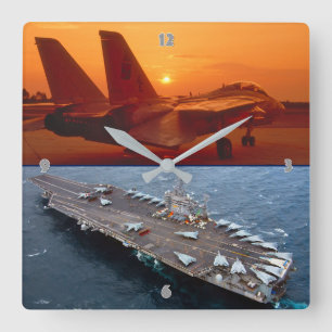 RELÓGIO QUADRADO F-14 TOMCAT