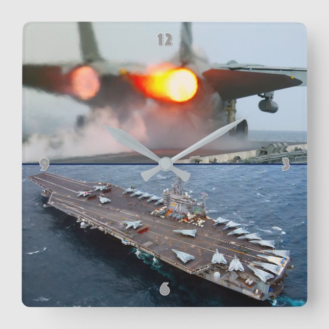 RELÓGIO QUADRADO F-14 TOMCAT (Frente)