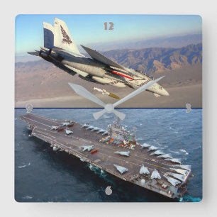 RELÓGIO QUADRADO F-14 TOMCAT