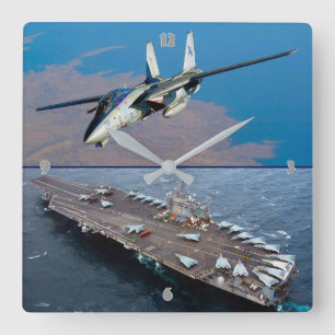 RELÓGIO QUADRADO F-14 TOMCAT