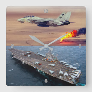 RELÓGIO QUADRADO F-14 TOMCAT