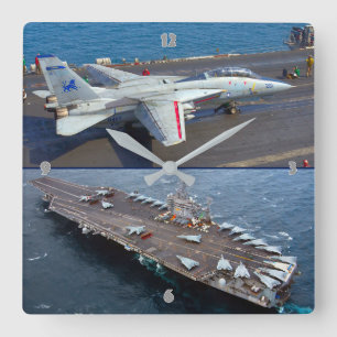 RELÓGIO QUADRADO F-14 TOMCAT