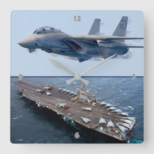 RELÓGIO QUADRADO F-14 TOMCAT