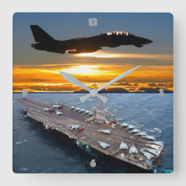 RELÓGIO QUADRADO F-14 TOMCAT