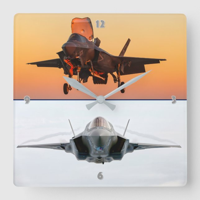 RELÓGIO QUADRADO F-35B LIGAÇÃO II (Frente)