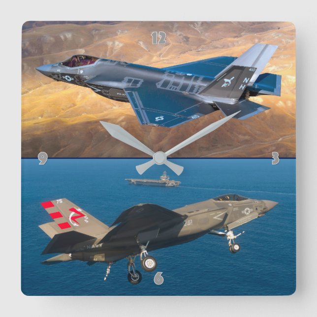RELÓGIO QUADRADO F-35C LIGAÇÃO II (Frente)