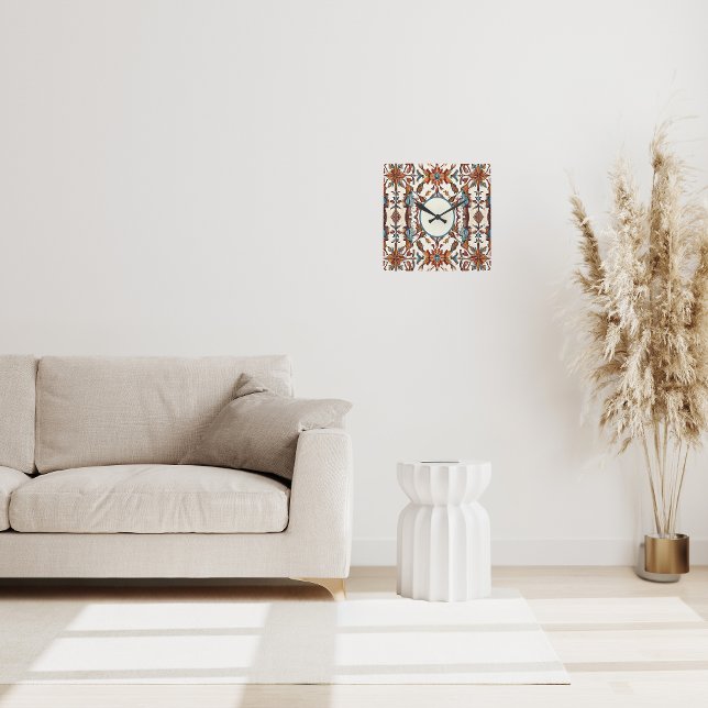 Relógio Quadrado Fabulosa queda e azul (Criador carregado)