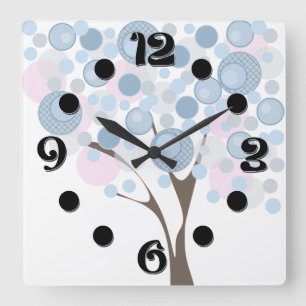 Relógio Quadrado Fabuloso, madeira,