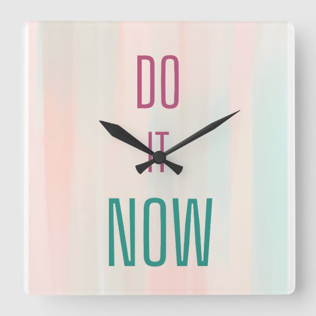 Relógio Quadrado Faça agora (Frente)