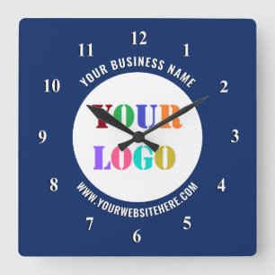 Relógio Quadrado Faça o Upload do Logotipo da Sua Empresa Adicionar
