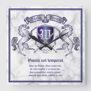 Relógio Quadrado Faça seu próprio protetor do cavalo da prata da