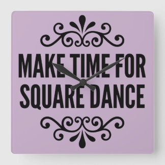 Relógio Quadrado Faça tempo para (impressão preto)