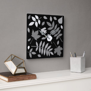 Relógio Quadrado Fallen Deixa Design Grays White Black