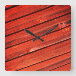 Relógio Quadrado Faluröt, cores típicas do Falun sueco