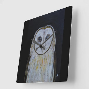 Relógio Quadrado Fantasma da Noite Pintura de Alfred Fox