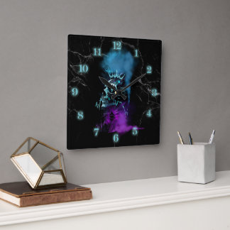 Relógio Quadrado Fantasy Design | Cryptocurrency | Ethereum Marble