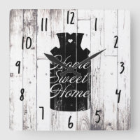 Farmhouse White Wood Rustic Milk Jug Home Sweet