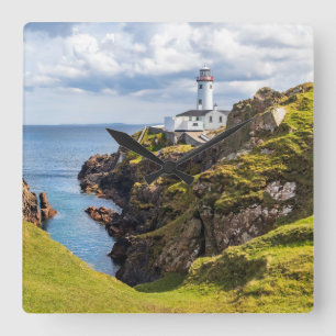 Relógio Quadrado Faróis Fanad Head Lighthouse Irlanda