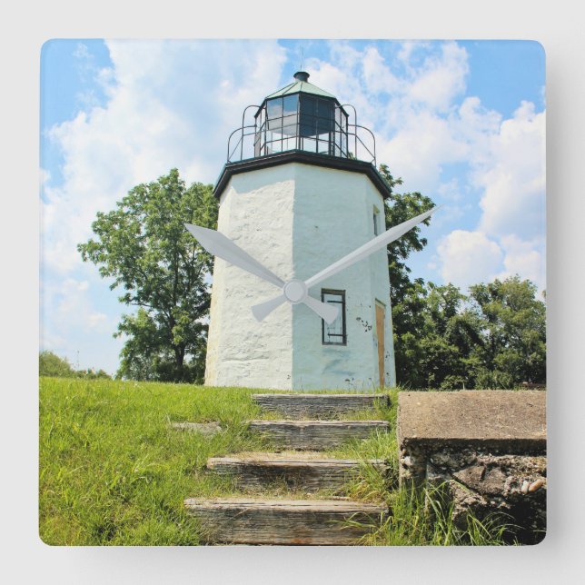 Relógio Quadrado Farol de Stony Point, Nova York (Frente)