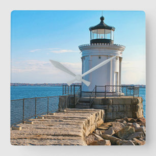 Relógio Quadrado Farol do quebra-mar de Portland, Maine