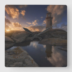Relógio Quadrado Farol   Galiza de Muxia, espanha