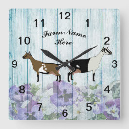 Relógio Quadrado Fazenda de Leite Alpina de Anão Personalizada da N