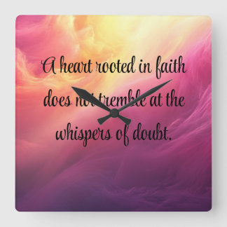 Relógio Quadrado Fé Inabalável