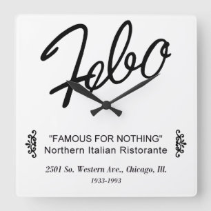 Relógio Quadrado Febo, Norte italiano Ristorante, Chicago, IL
