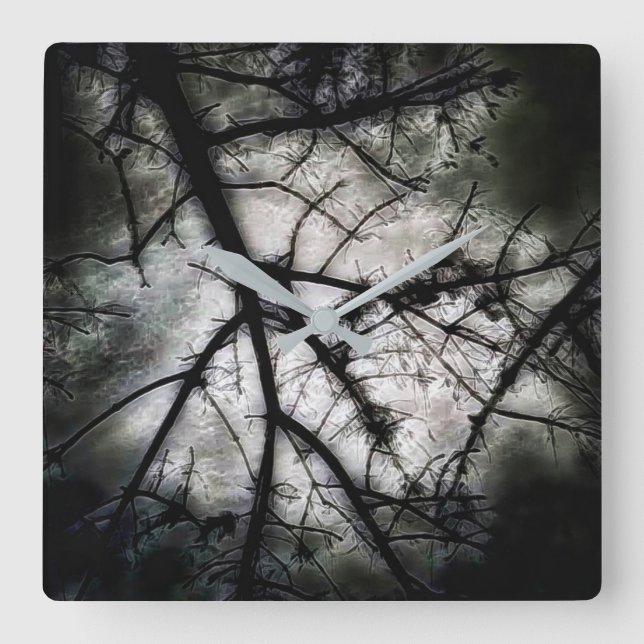 Relógio Quadrado Fechando em (Frente)