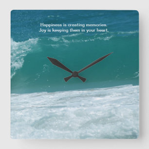 Relógio Quadrado Felicidade e alegria