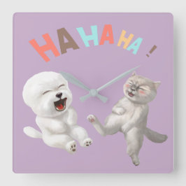 Relógio Quadrado Feliz Juntos