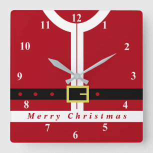 Relógio Quadrado Feliz Natal - Papai Noel